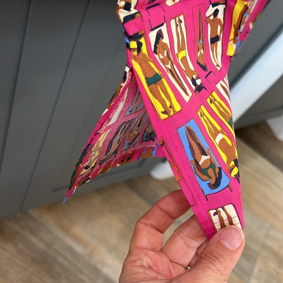 NWT{Tracy Negoshian}Sz L Pink Sunbathers Swimsuit Coverup - Picture 4 of 8